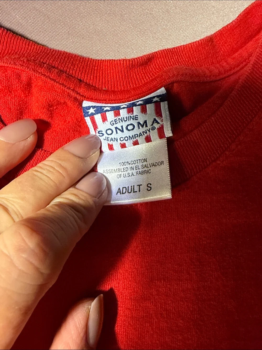 Sonoma Red Sleeveless Graphic Tank with Patriotic Surfboard